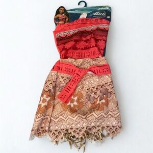 Disney Moana Red and Brown Kids Costume - 4-6x Never worn